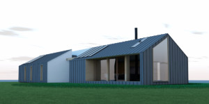 Steel house 01 Zijgevel 01